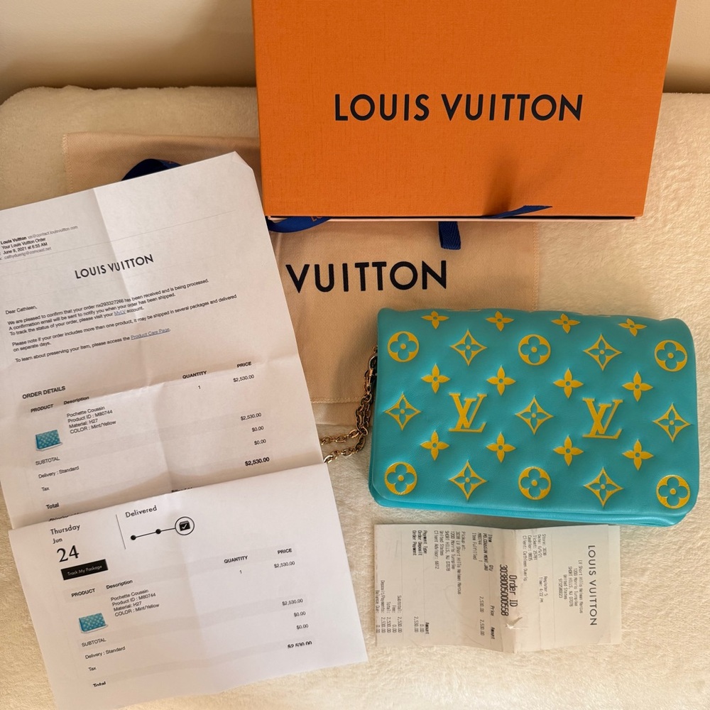 Louis Vuitton Ice Blue Monogram Pochette Coussin Crossbody
